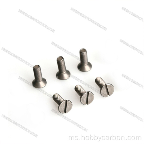 Pengikat Titanium Kepala Countersunk M3 Kekuatan Tinggi